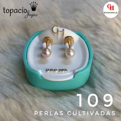 Aros abridor - Perlas Cultivadas 4mm - Oro 18k - MOD CH-109