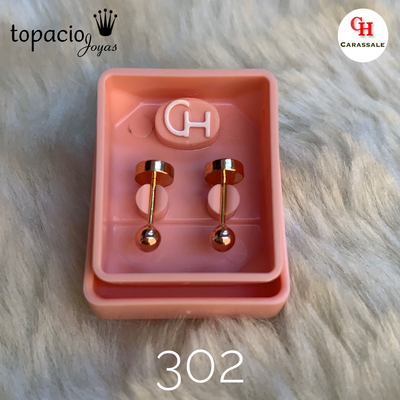 Aros abridor - Bolita de 3mm - Oro 18k y Laminado - MOD CH-302