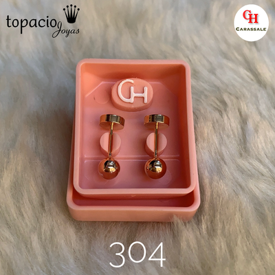 Aros abridor - Bolita de 4mm - Oro 18k y Laminado - MOD CH-304