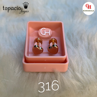 Aros abridor - Corazón - Oro 18k y Laminado - MOD CH-316