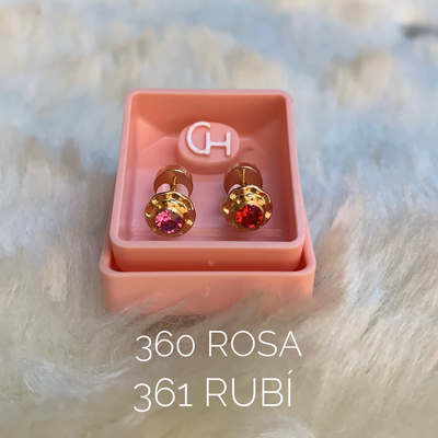 Aros abridor - Strass Diversos Colores 5mm - Oro 18k y Laminado - MOD CH-360