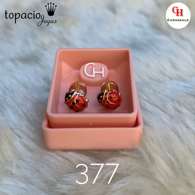 Aros abridor - Mariquita - Oro 18k y Laminado - MOD CH-377