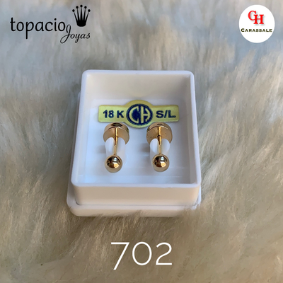 Aros abridor - Bolita de 3mm - Oro 18k - MOD CH-702