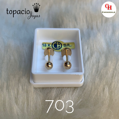 Aros abridor - Bolita de 3,5mm - Oro 18k - MOD CH-703