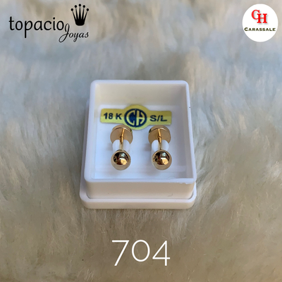 Aros abridor - Bolita de 4mm - Oro 18k - MOD CH-704