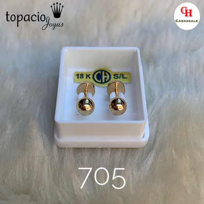 Aros abridor - Bolita de 5mm - Oro 18k - MOD CH-705