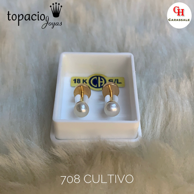 Aros abridor - Perlas de cultivo de 3mm - Oro 18k - MOD CH-708