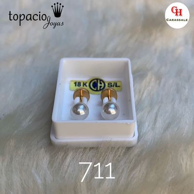 Aros abridor - Perla Simil de 5mm - Oro 18k - MOD CH-711