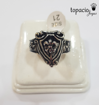 Anillo Flor de Liz Acero Quirúrgico