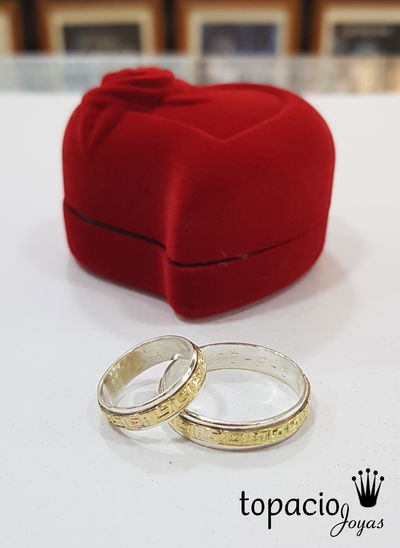 Alianzas de Plata y oro 18k