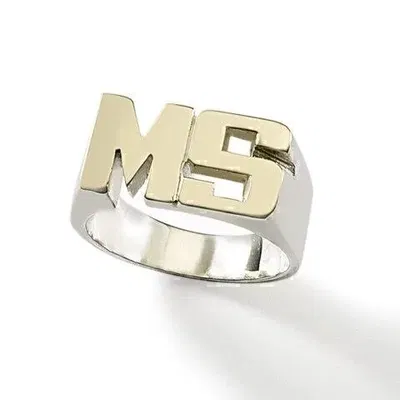 Anillo Iniciales de Plata 925