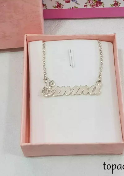 Nombre de Plata 925 con cubics