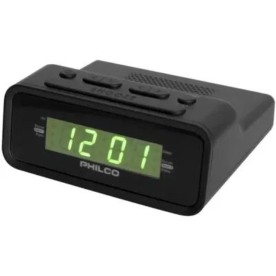 Radio Reloj Despertador Philco PAR1006-GR – Radio Reloj Dual Alarm Clock FM Bivolt