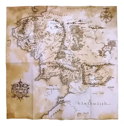 MAPA DE LA TIERRA MEDIA EL SEÑOR DE LOS ANILLOS