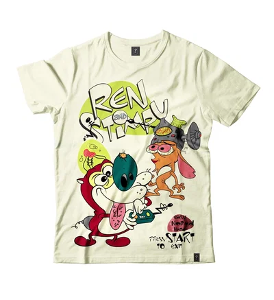 Remera REM Y STIMPY