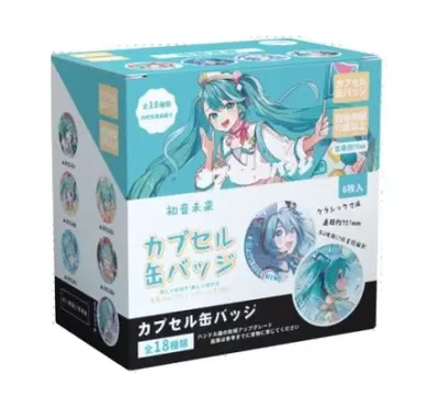 SET DE PINES X6 75MM CAJA SORPRESA : MIKU