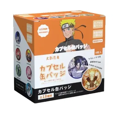 SET DE PINES X6 75MM CAJA SORPRESA : NARUTO