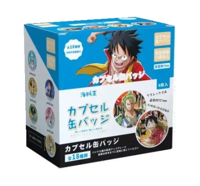SET DE PINES X6 75MM CAJA SORPRESA : ONE PIECE