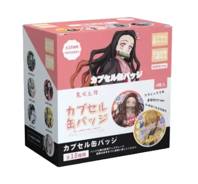 SET DE PINES X6 75MM CAJA SORPRESA : DEMON SLAYER