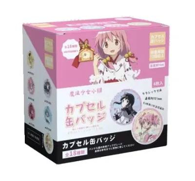 SET DE PINES X6 75MM CAJA SORPRESA : MADOKA MAGICA