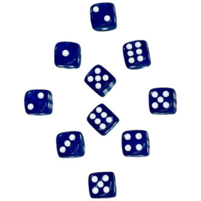 SET x 10 DADOS DE 6 CARAS Azul