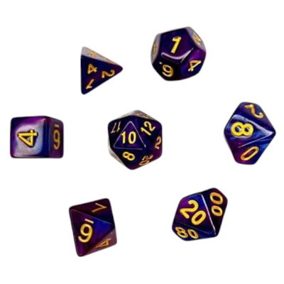 SET DADOS POLIEDRICOS X7 Violeta