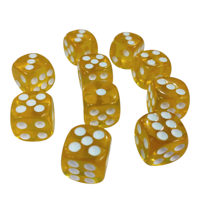 SET x 10 DADOS DE 6 CARAS Amarillo 