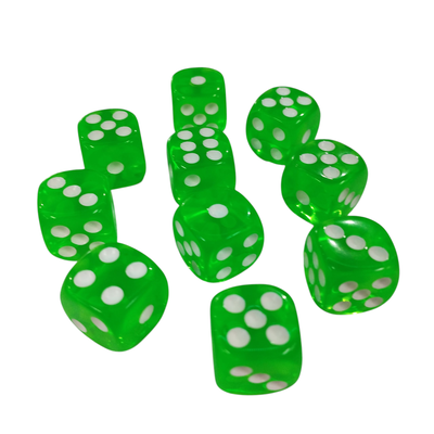 SET x 10 DADOS DE 6 CARAS Verde