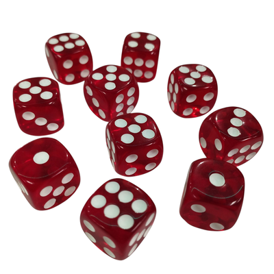 SET x 10 DADOS DE 6 CARAS Rojo