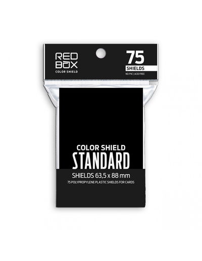 FOLIO PROTECTOR COLOR SHIELD NEGRO STANDARD (63.5 x 88) - 75 unidades