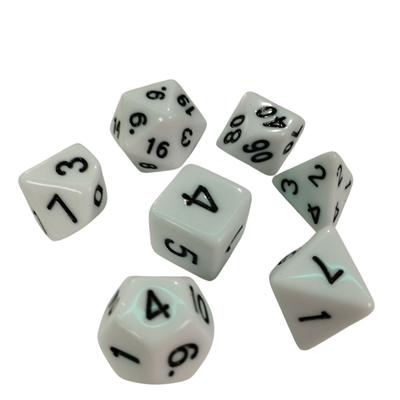 SET DADOS POLIEDRICOS X7 Blanco
