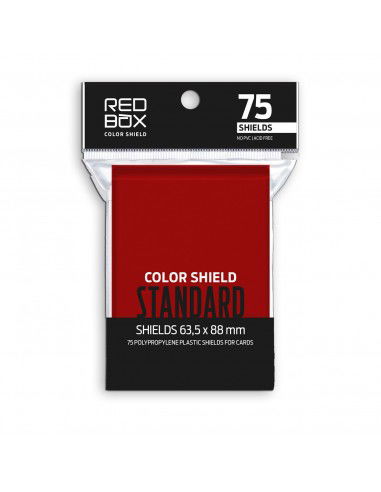 FOLIO PROTECTOR COLOR SHIELD ROJO STANDARD (63.5 x 88) - 75 unidades