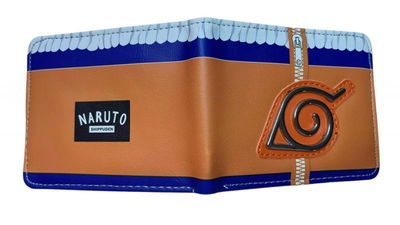 BILLETERA NARUTO NARANJA LOGO METAL