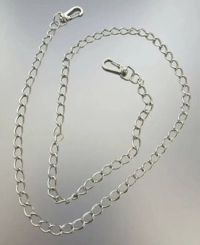 Correa cadena larga plata 130cm