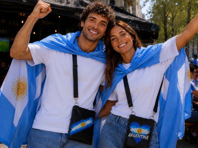 Kit Bandolera Argentina Mujer + Bandolera hombre
