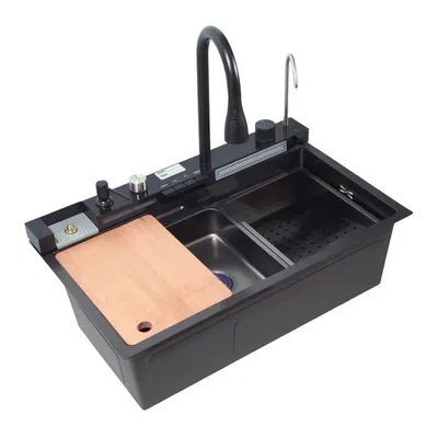 BACHA DE COCINA INTELIGENTE ACERO INOXIDABLE 304 HAUSAR HM-7545-B4-BHP