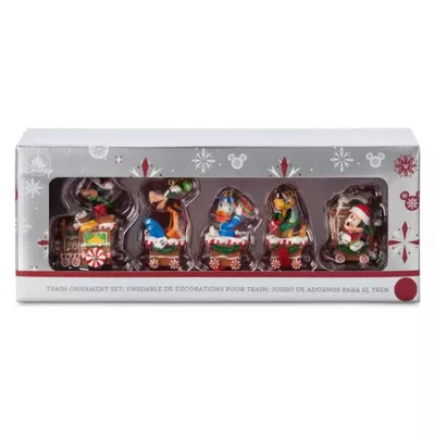 Disney Store Mickey Mouse Adorno Navidad Mini Tren Ornament