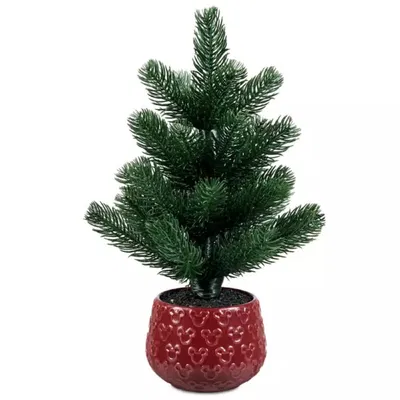 Disney Store Mickey Mouse Mini Árbol Navidad Adorno Mide 30cm