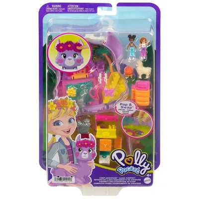 Polly Pocket Camp Adventure Llama Compact - Mattel