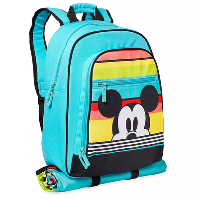 Disney Store Mickey Mouse Summer Fun Backpack Mochila Con Lona Playera