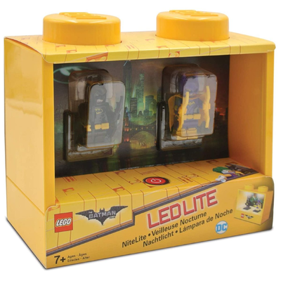 Lego Batman Movie Ledlite Velador Con Luz Led Con 2 Figuras!