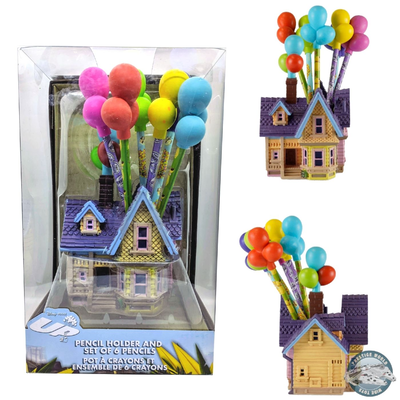 Disney Store Pixar Up House Pencil Holder Set Lápices