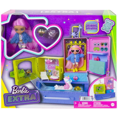 Barbie Extra Minis Exclusive Doll & Pets Set - Mattel