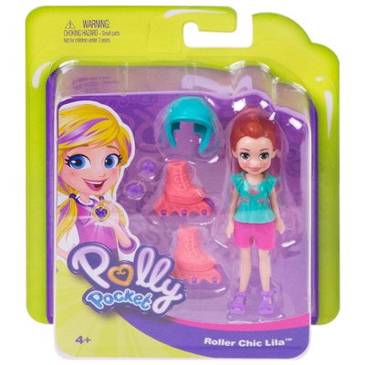 Polly Pocket Roller Chic Lila Doll - Mattel