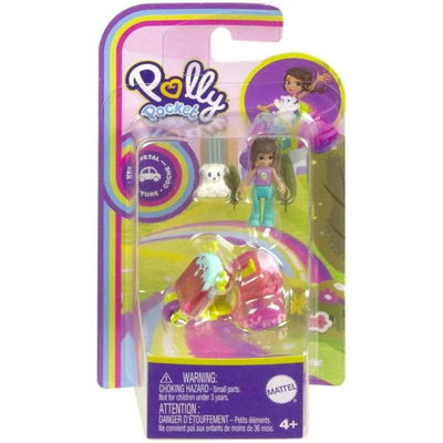 Polly Pocket Micro Doll With Ice Cream Themed Die Cast