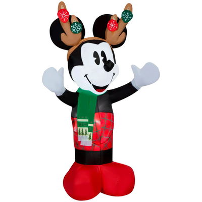 Mickey Mouse Airblow Inflatable Figura Inflable Decoración Navideña Con Luz Led