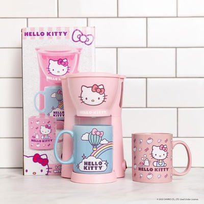 Hello Kitty Sanrio Coffee Maker Set Incluye 2 Tazas