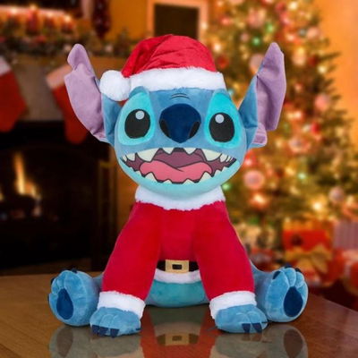 Disney Lilo & Stitch Plush Stitch In Santa Suit Peluche Navideño