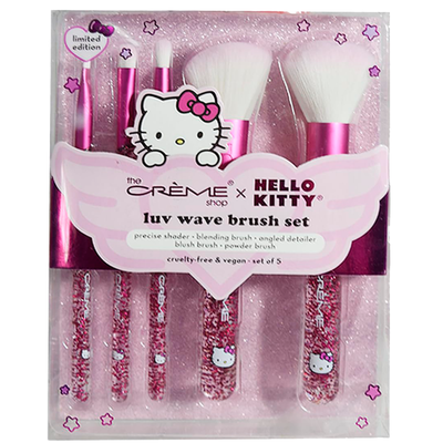 Sanrio The Creme Shop Hello Kitty Luv Wave Brush Collection Limited Edition Set De Brochas