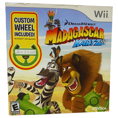 Nintendo Wii Madagascar Kartz Incluye Volante Personalizado